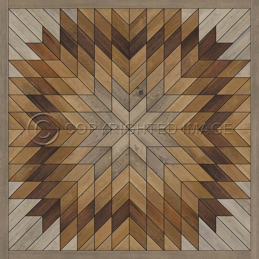 Cream/Brown Square Norwegian Wood Vintage Vinyl Wicklow F672