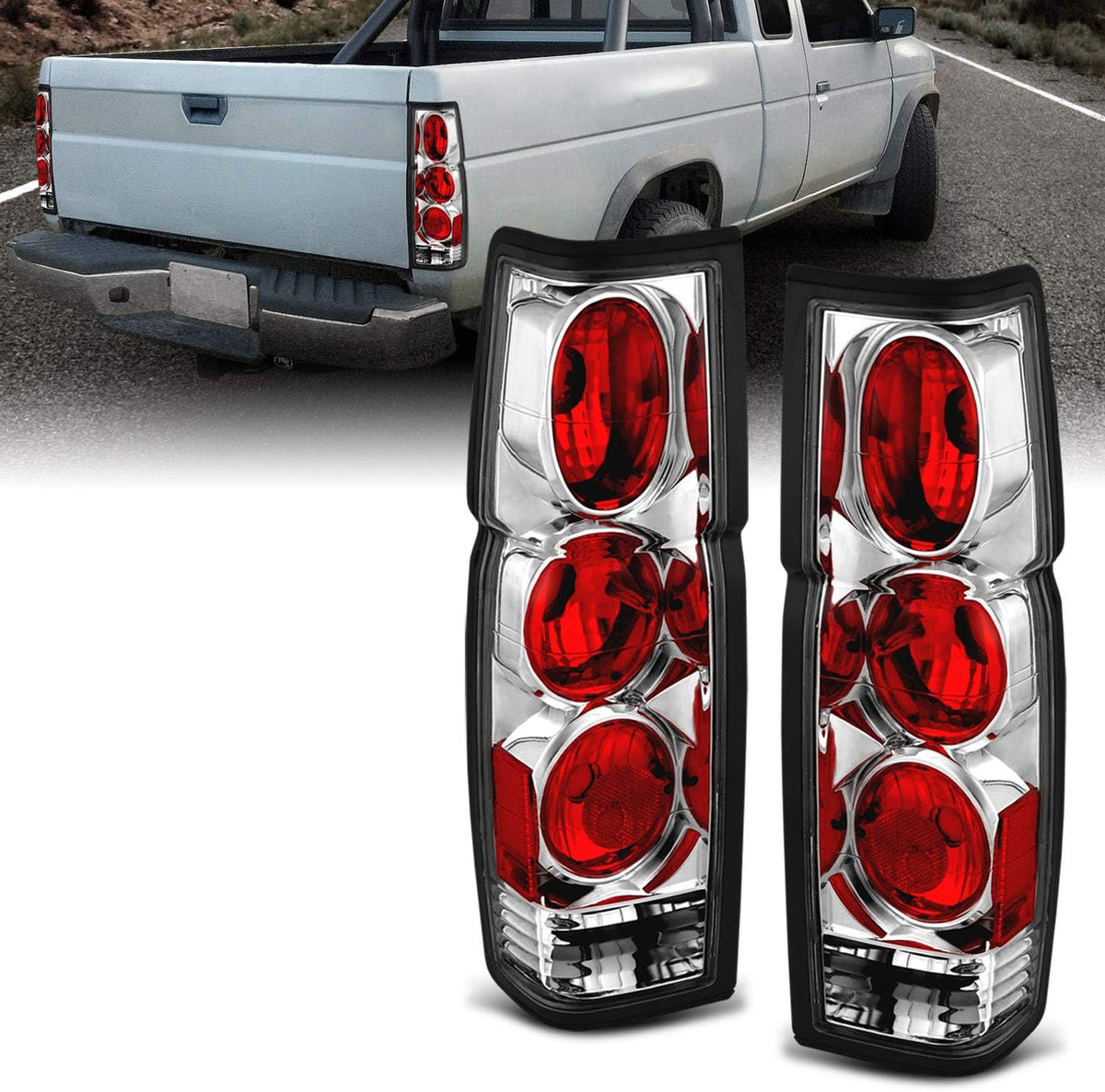 Black Replacement Brake Tail Lights Set of 2 Z8802