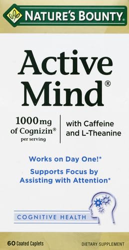 1000 mg Cognizin with L-Theanine and Caffeine Caplets O557203