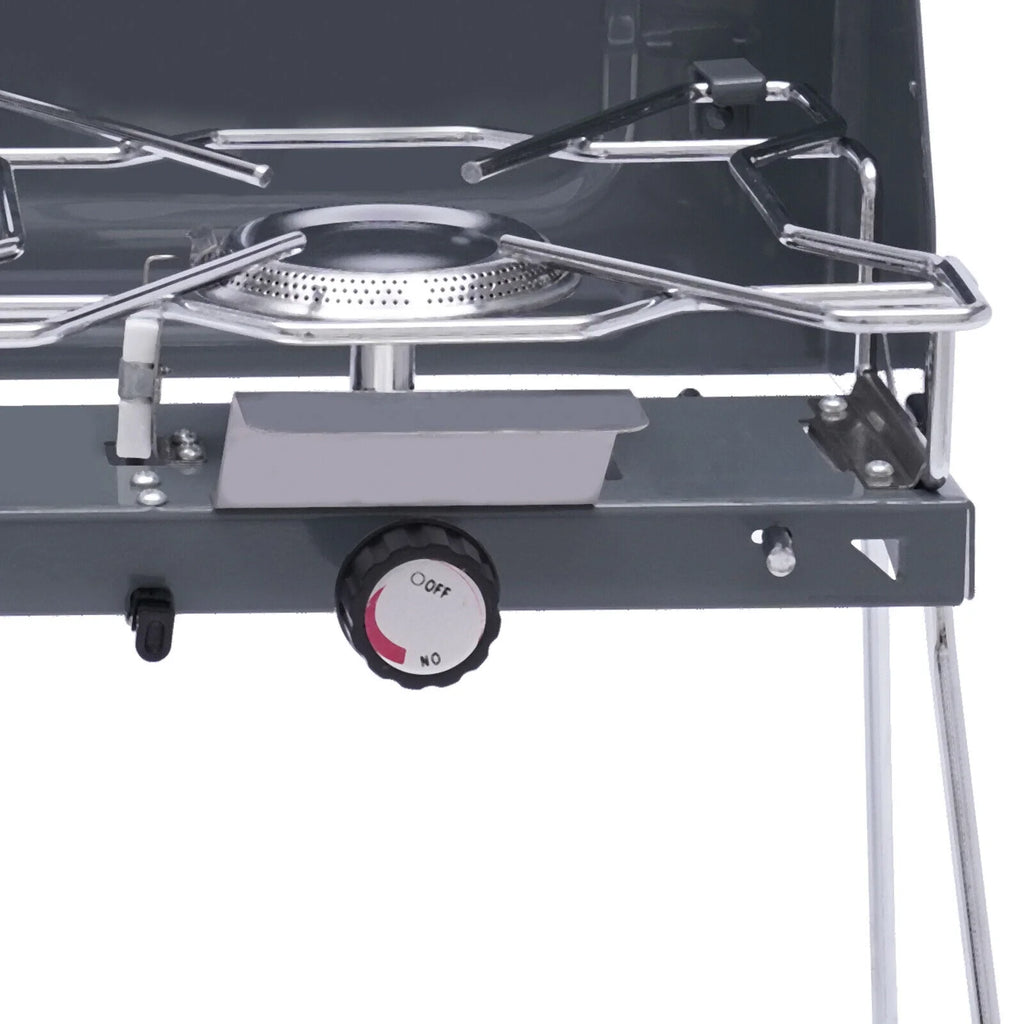 14inch 2 Burner Butane Gas Camping Stove Cooktop P37828