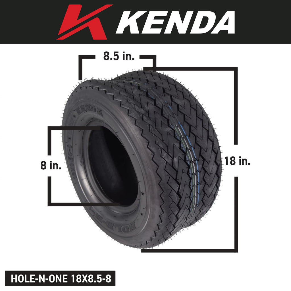 18x8.5-8 4 Ply Tubeless Golf Cart Turf Tires 4 Pack O4946