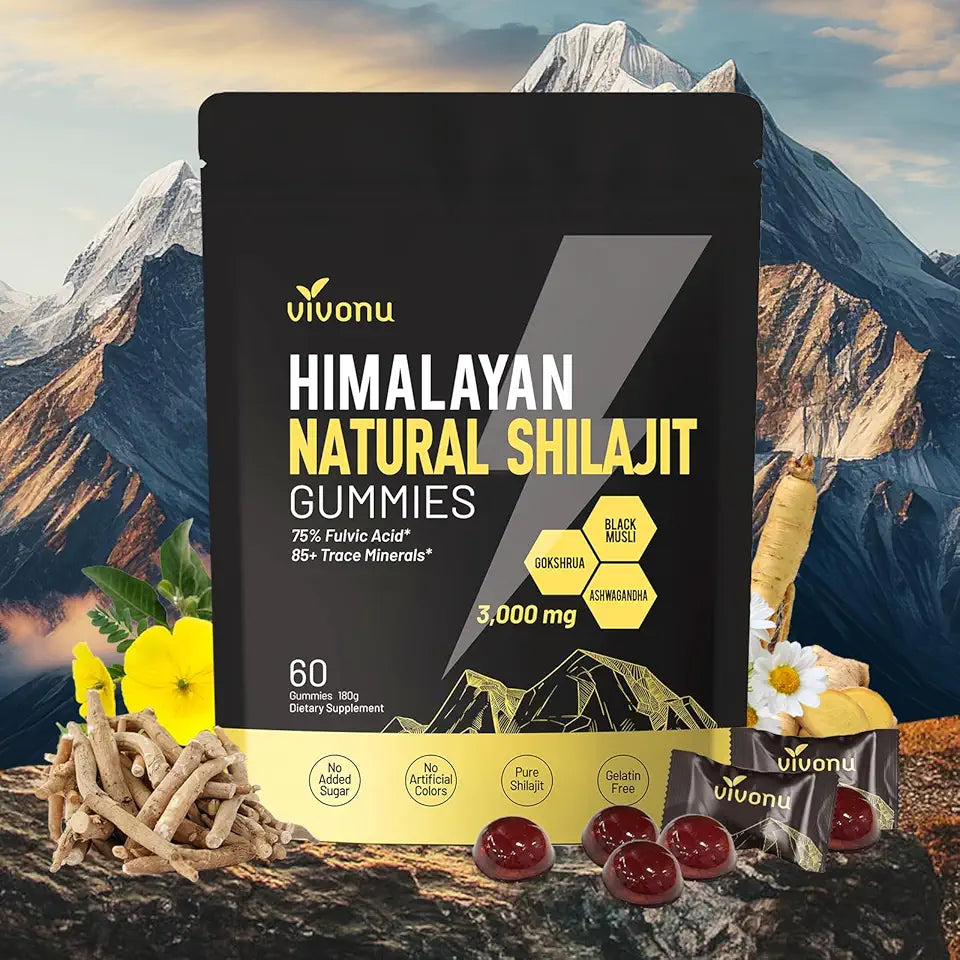 Shilajit Ashwagandha Gummies Supplement P710
