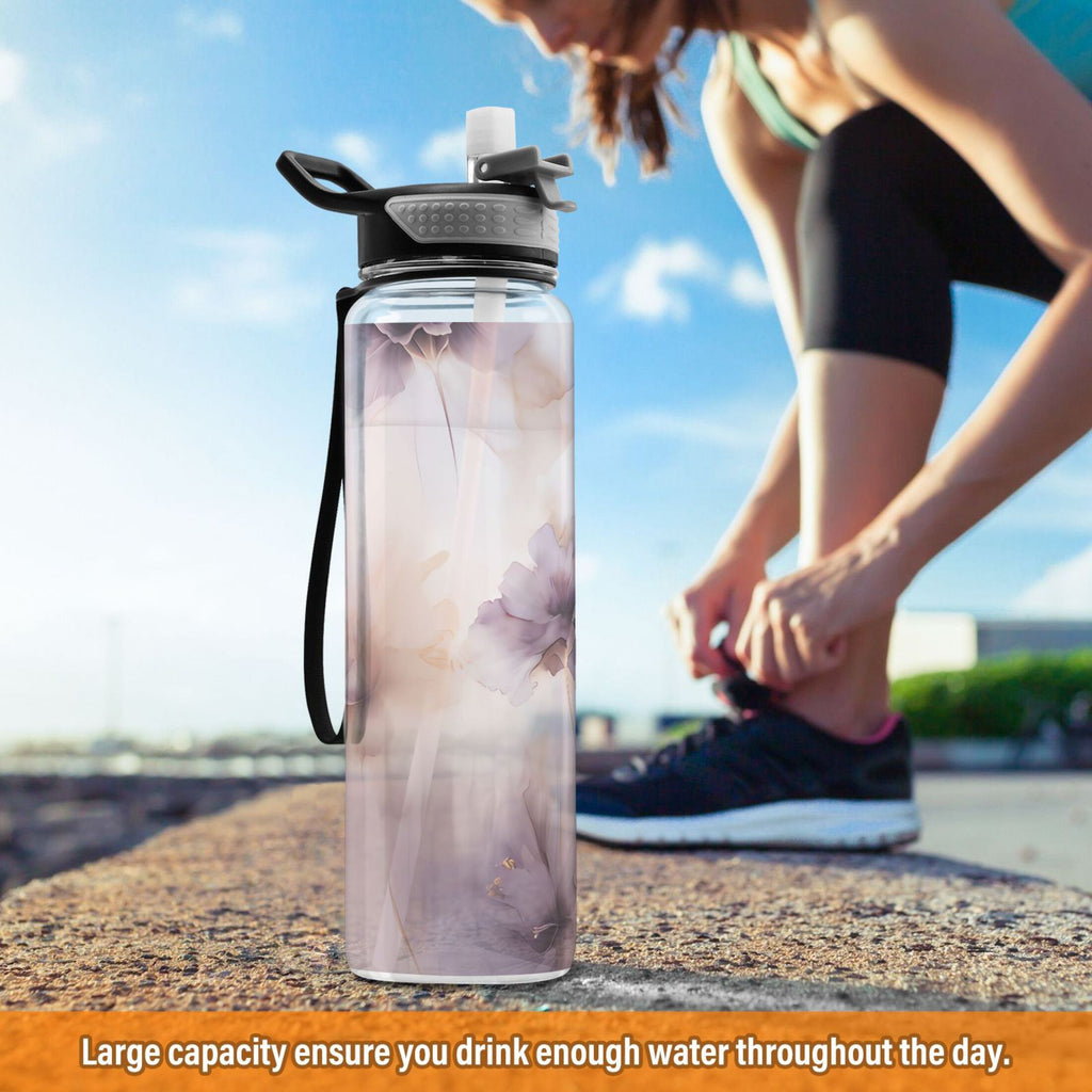 32oz Tritan Leakproof Clear Water Bottle with Straw P7220