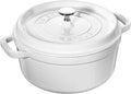 Cast Iron Dutch Oven 4-Qt Round Cocotte White D2787