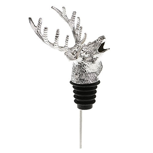 Deer Stag Head Wine Pourer Stopper F17892