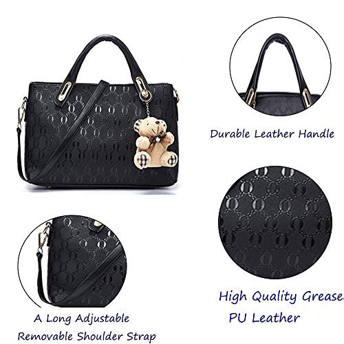 4 Pcs Top Handle Satchel Hobo Handbag Set Z5385