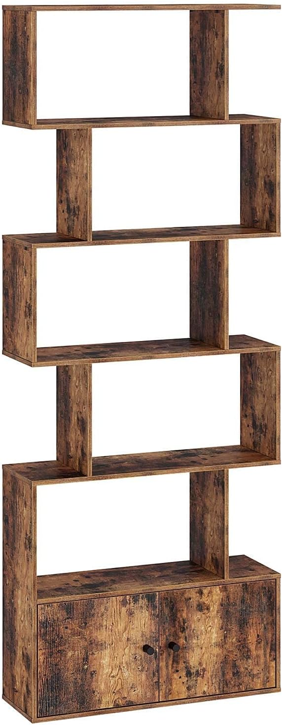 6-Tier Wood Bookshelf with Cabinet U853