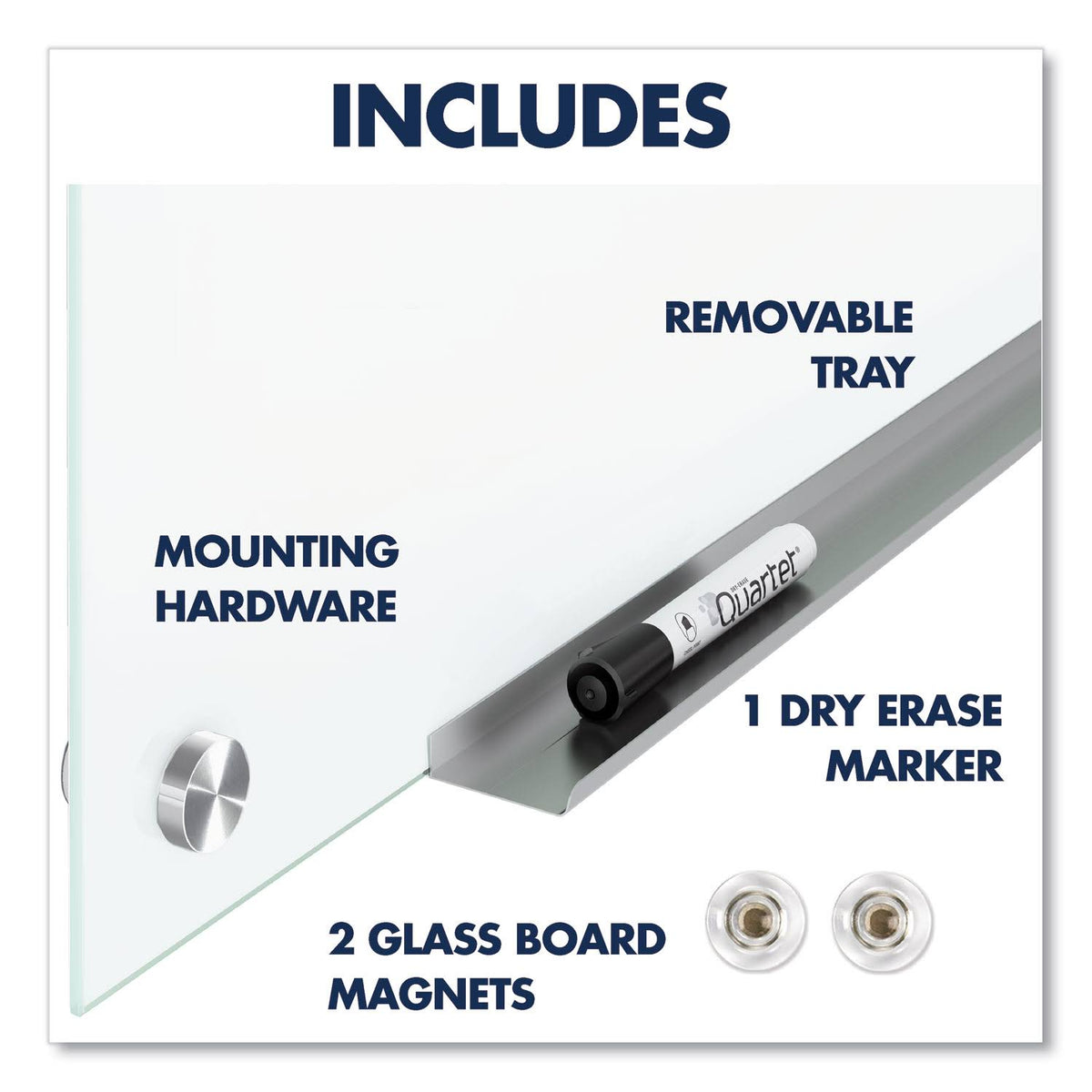 Glass Magnetic Dry-Erase Board J1992