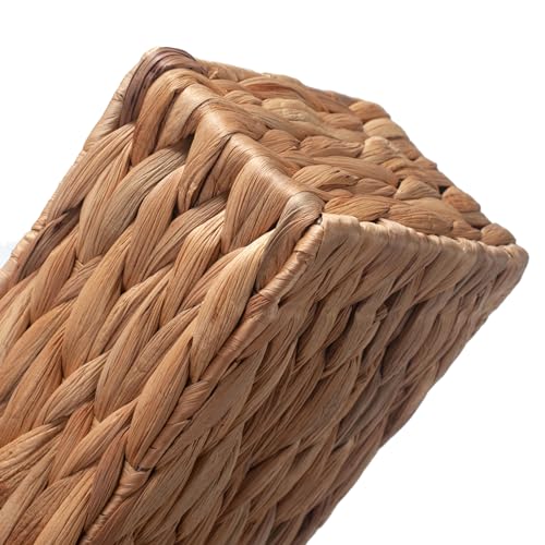 Water Hyacinth Wicker Basket with 3 Dividers 16.5inch x 5.5inch x 3.5inch S483