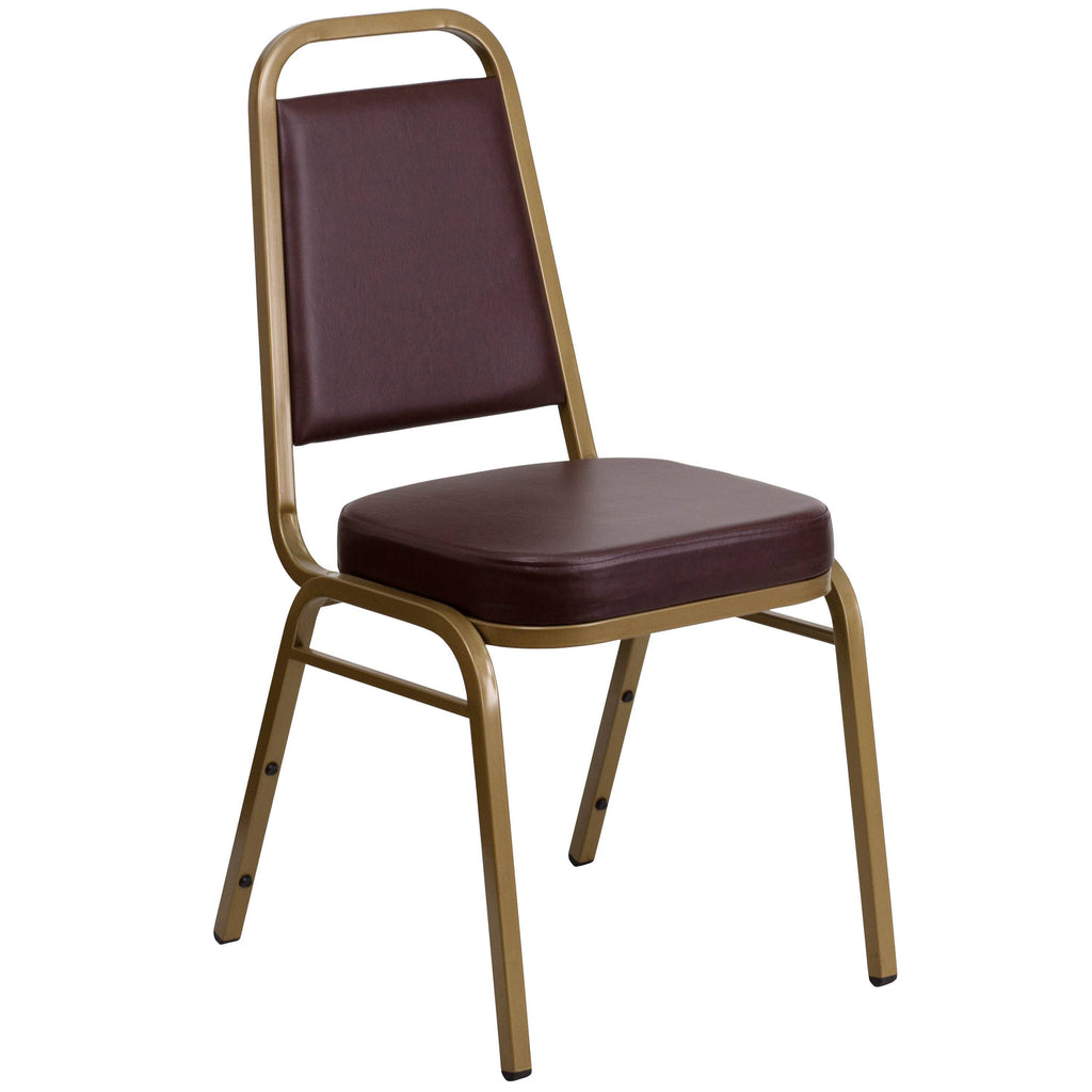 Brown Vinyl Stacking Banquet Chair M573496