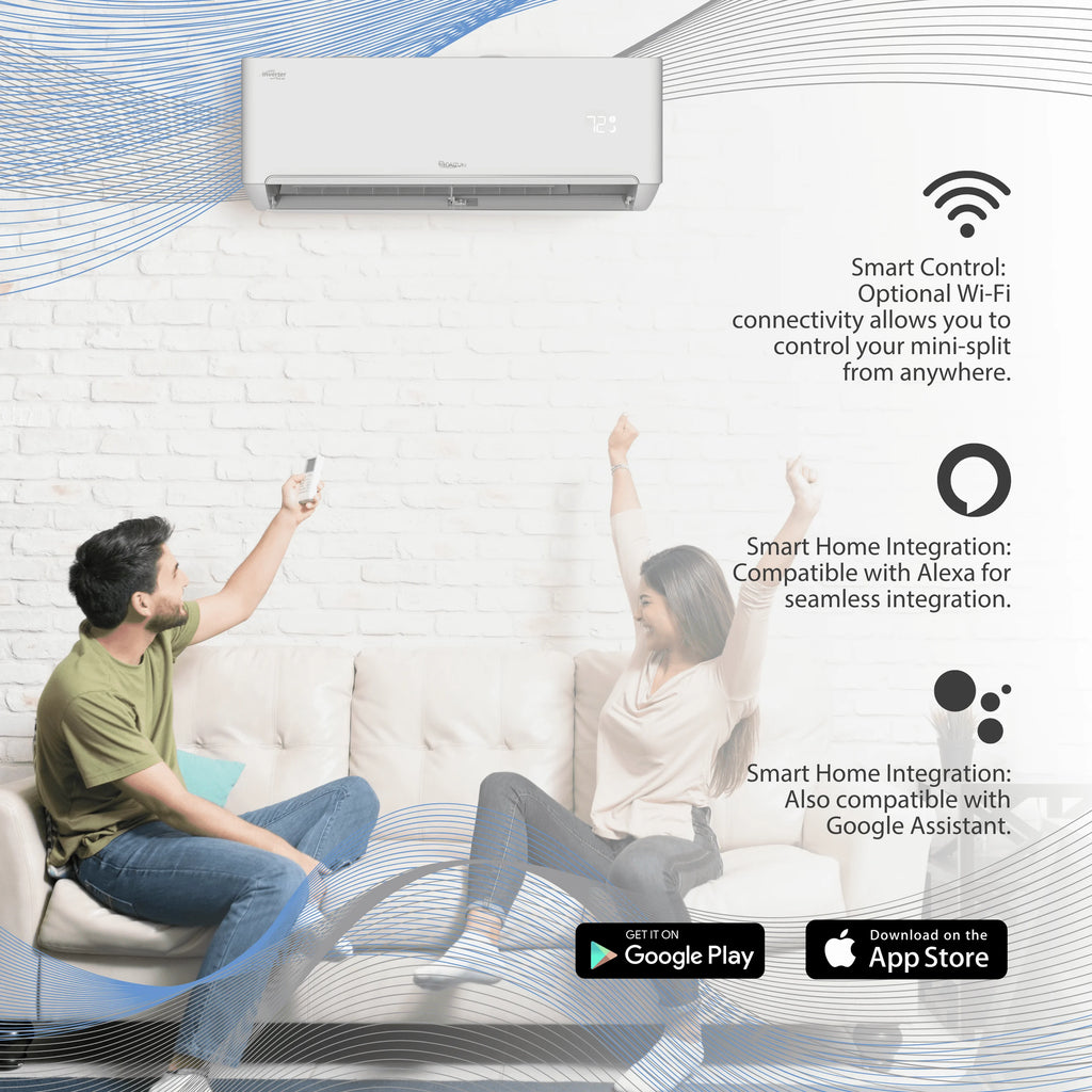 12,000 BTU 23 SEER2 Ductless Mini-Split Air Conditioner Heat Pump System 220V C575147