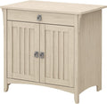 Gray Secretary Desk with Keyboard Tray and Storage Cabinet D5643