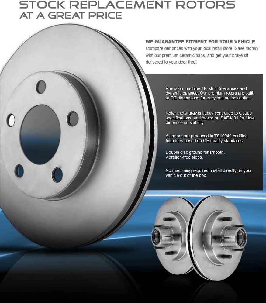 Brake Rotors + Ceramic Pads + Clips W97813