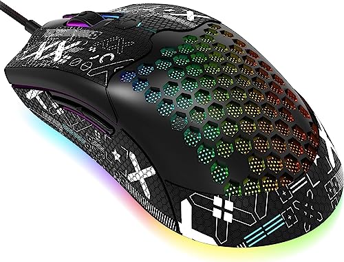 Green 65G Honeycomb Shell Wired Gaming Mouse F93905