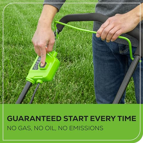 40V 16" Brushless Cordless Push Lawn Mower with 4.0Ah Battery and Charger R302303