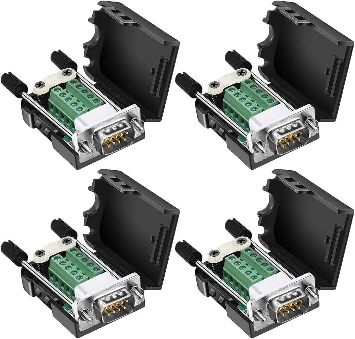 DB9 Male Solderless Adapter Connector Breakout Board with Case S7283