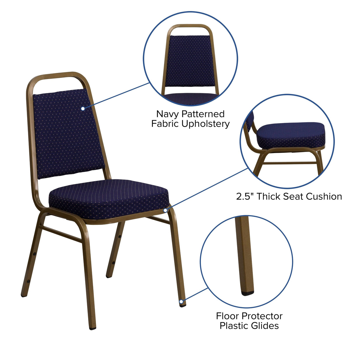 Brown Vinyl Stacking Banquet Chair M573496