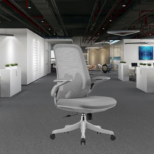 Gray Adjustable Height Mesh Office Chair with Wheels Y1333