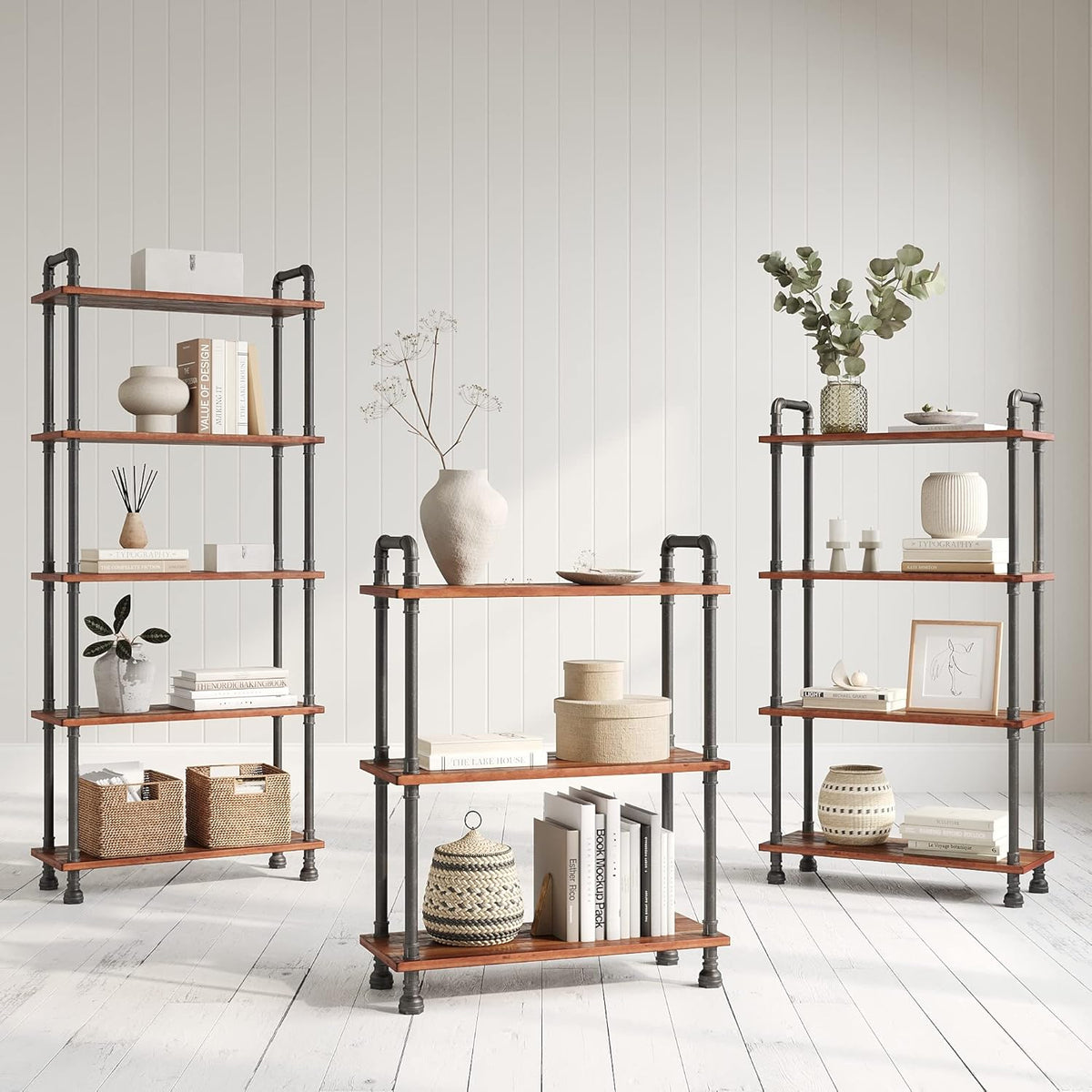 3-Tier Pine Wood Etagere Bookcase T457