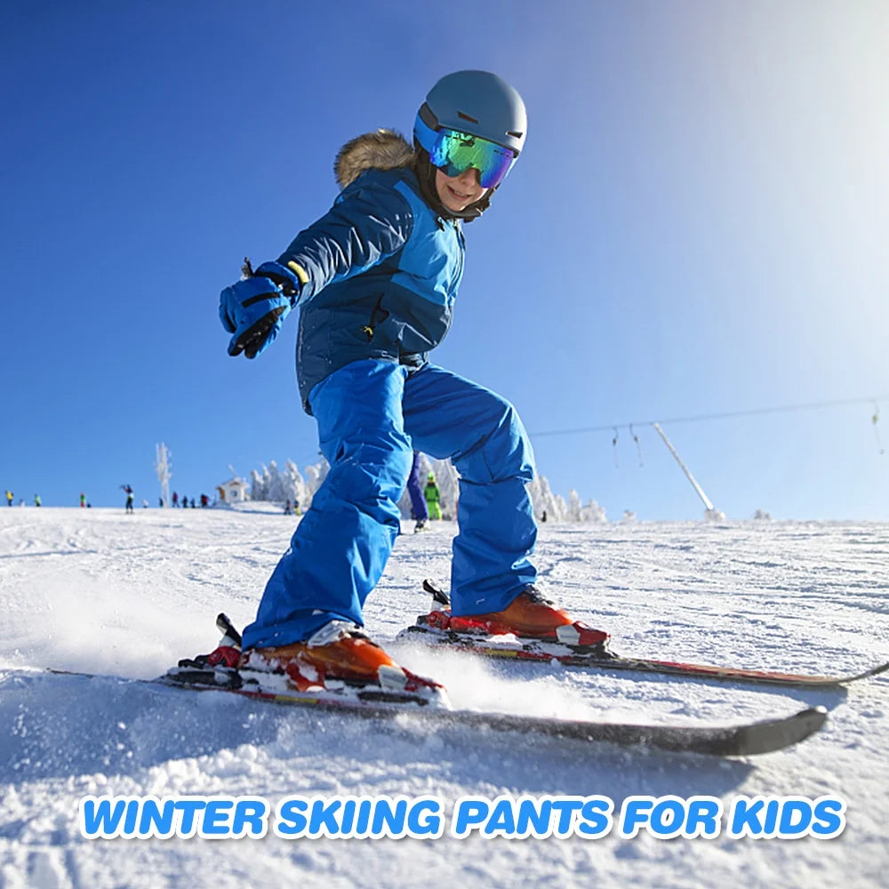 Winter Skiing Pants Waterproof Snow Hiking Trousers Thick Warm Cold Insulated Pants Q132