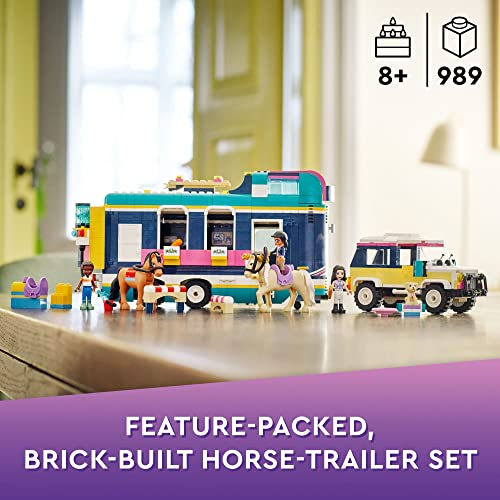 Horse Show Trailer with 2 Horses, SUV Car and Riding Accessories T650243