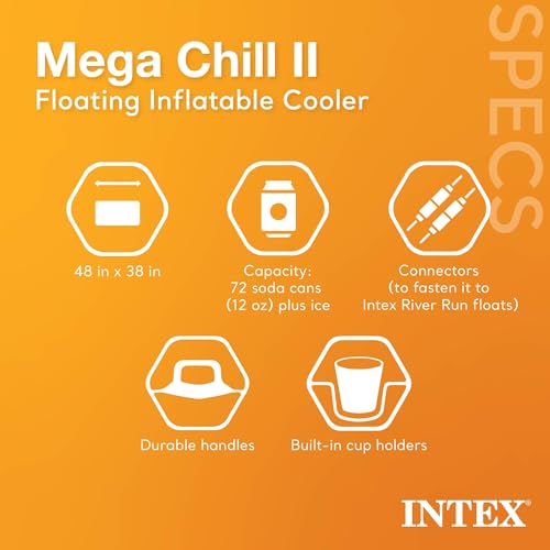 72 Can Beverage Cooler Float with Lid, 2 Pack K101514