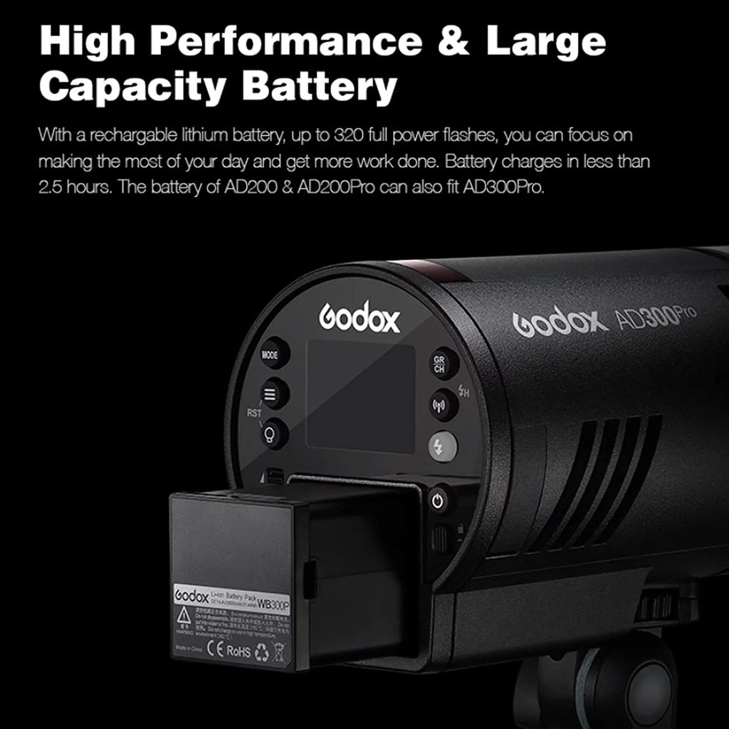 300W TTL Outdoor Flash with Bi-Color Modeling LED G650822