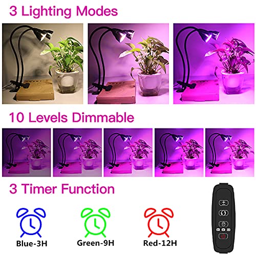 Gooseneck Clip-on Plant Lamp with Timer H711