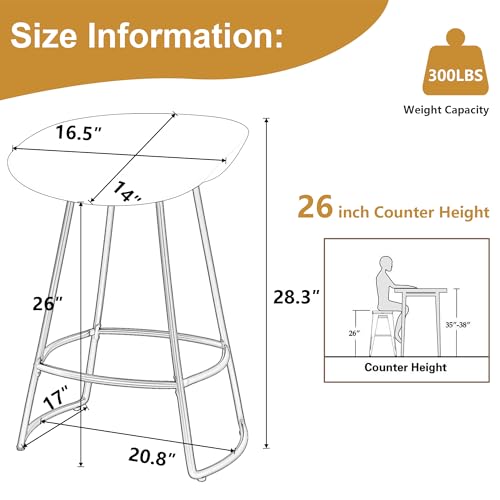 White 30" Bar Height Swivel Barstools Set of 4 H16929