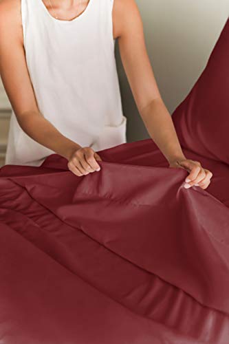 400 Thread Count 100% Cotton 4 Piece Queen Size Light Grey Bedding Sheet Set A358