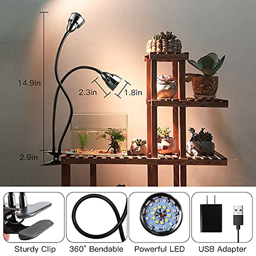 Gooseneck Clip-on Plant Lamp with Timer H711