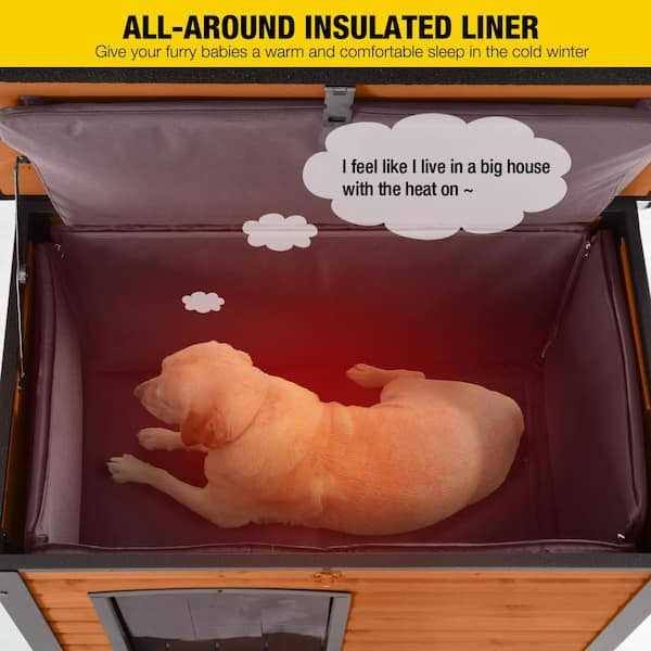 Insulated Outdoor Dog House with Liner O39512