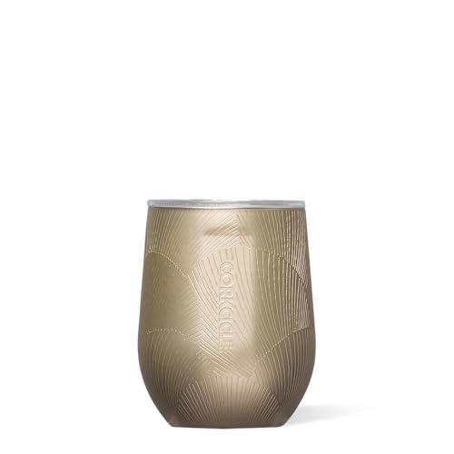 Stemless Insulated Wine Glass Tumbler, Gloss Powder Blue, 12 oz, Stainless Steel U1602