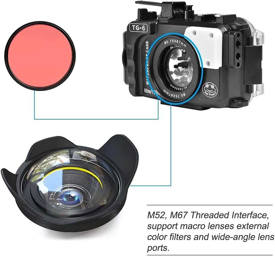 60m Underwater Camera Housing Diving Case B411585