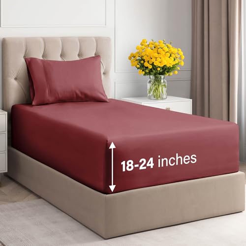 400 Thread Count 100% Cotton 4 Piece Queen Size Light Grey Bedding Sheet Set A358