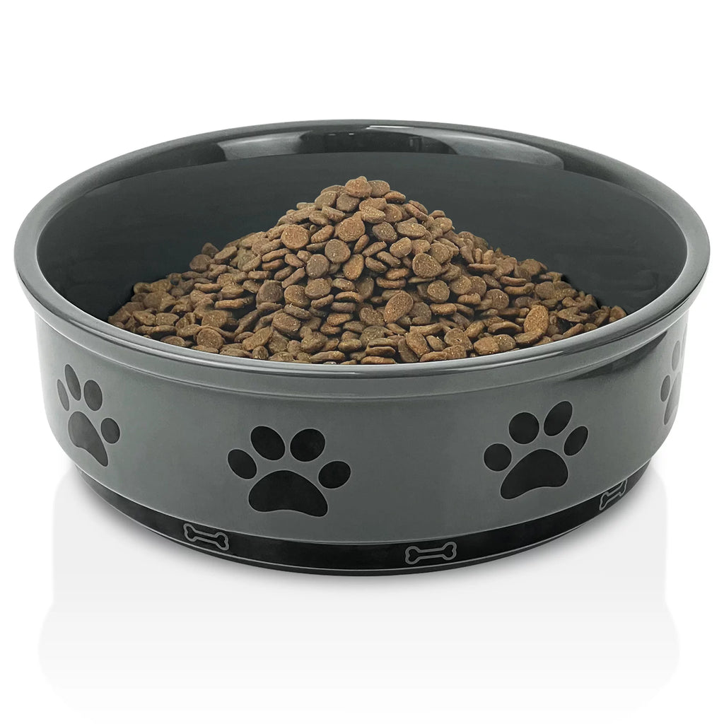 White 35oz Ceramic Pet Bowl Q652945