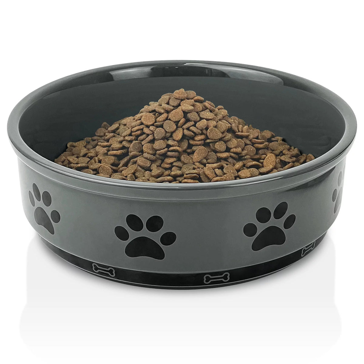 White 35oz Ceramic Pet Bowl Q652945