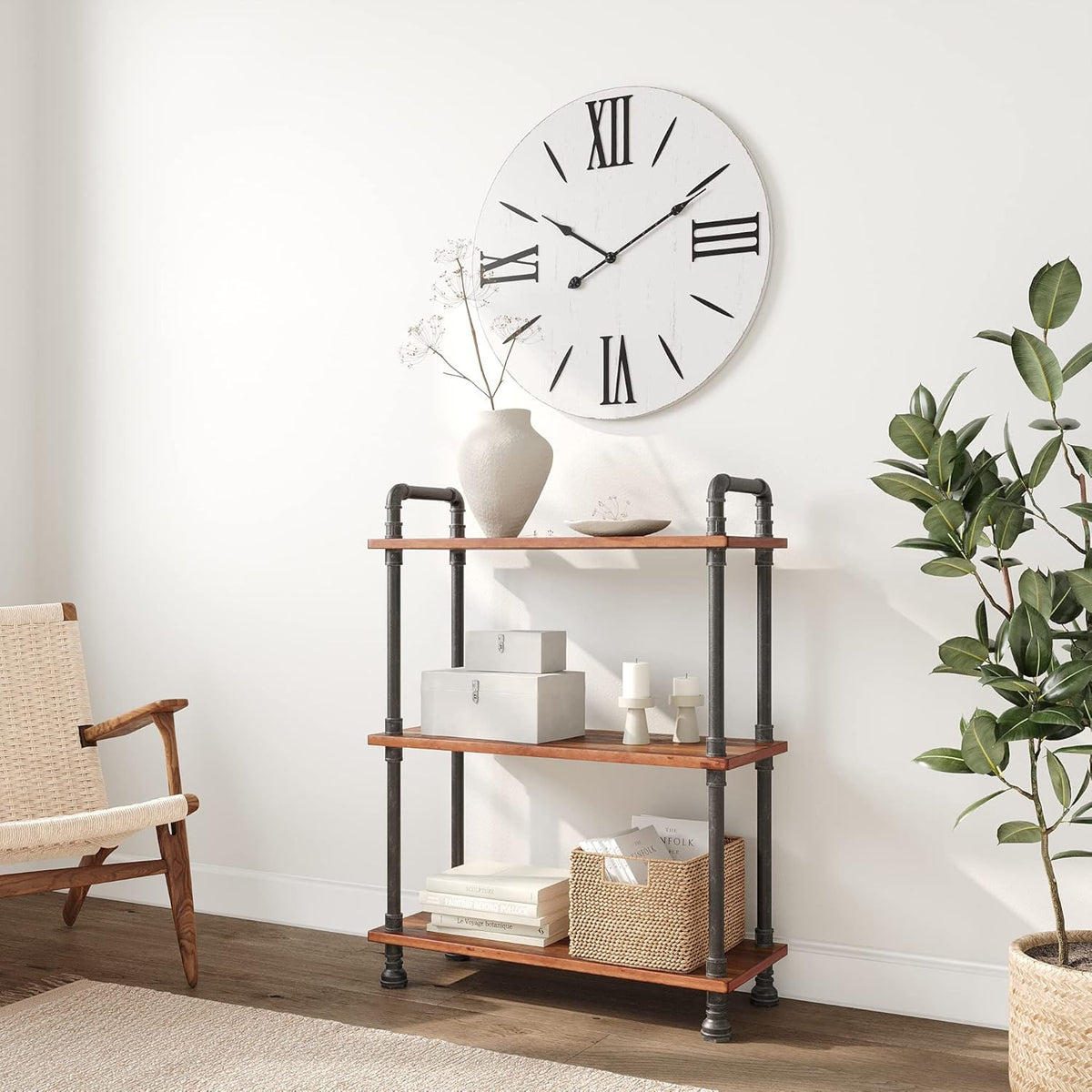 3-Tier Pine Wood Etagere Bookcase T457
