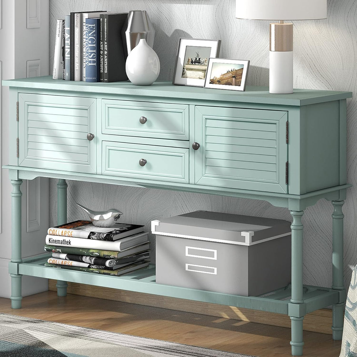 47'' Console Table with 2 Drawers, 2 Cabinets and 1 Shelf A1349
