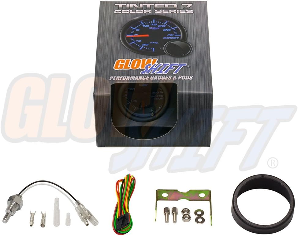 Tinted 7 Color Water Coolant Temperature Gauge Kit J202390