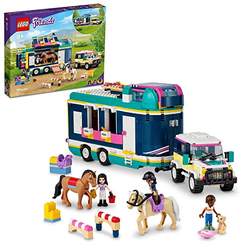 Horse Show Trailer with 2 Horses, SUV Car and Riding Accessories T650243