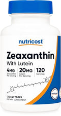 Zeaxanthin with Lutein 20mg, 120 Softgels A514