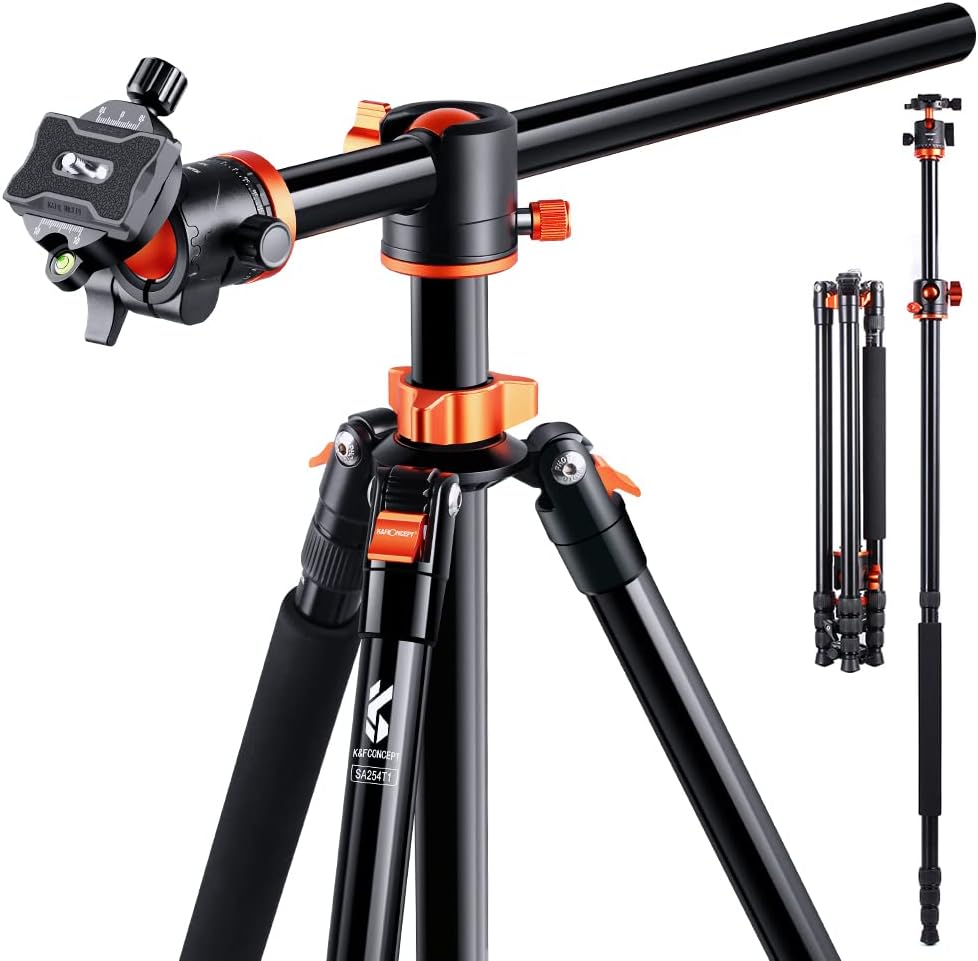 94 Inch 4 Section Aluminium Camera Tripod with 360 Degree Ball Head F411064