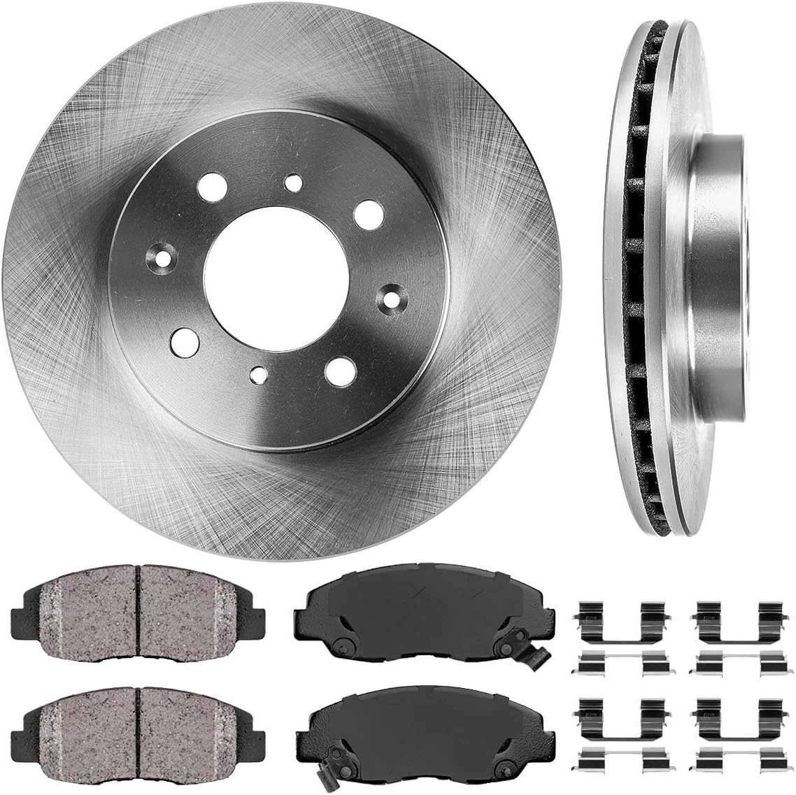 Brake Rotors + Ceramic Pads + Clips W97813