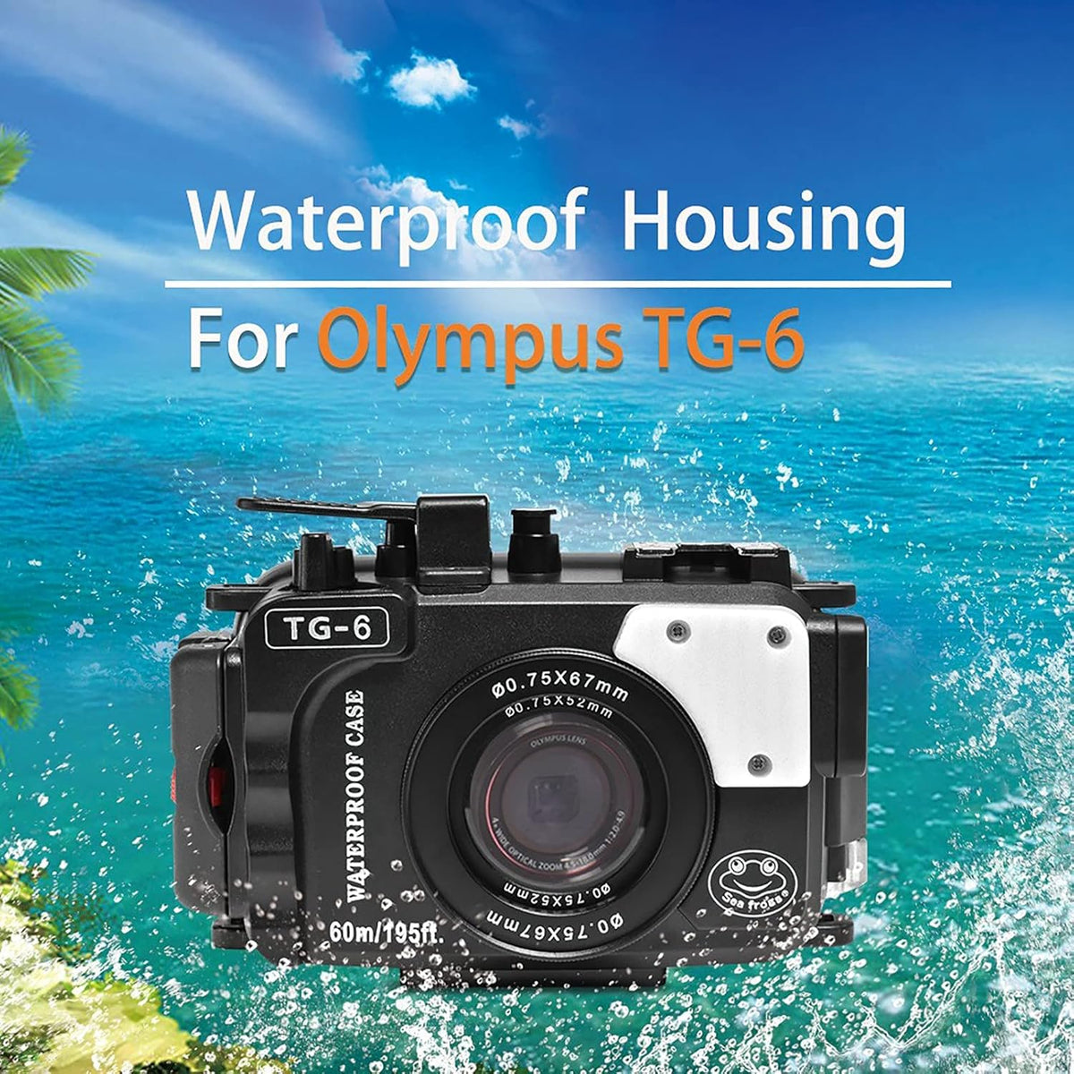 60m Underwater Camera Housing Diving Case B411585