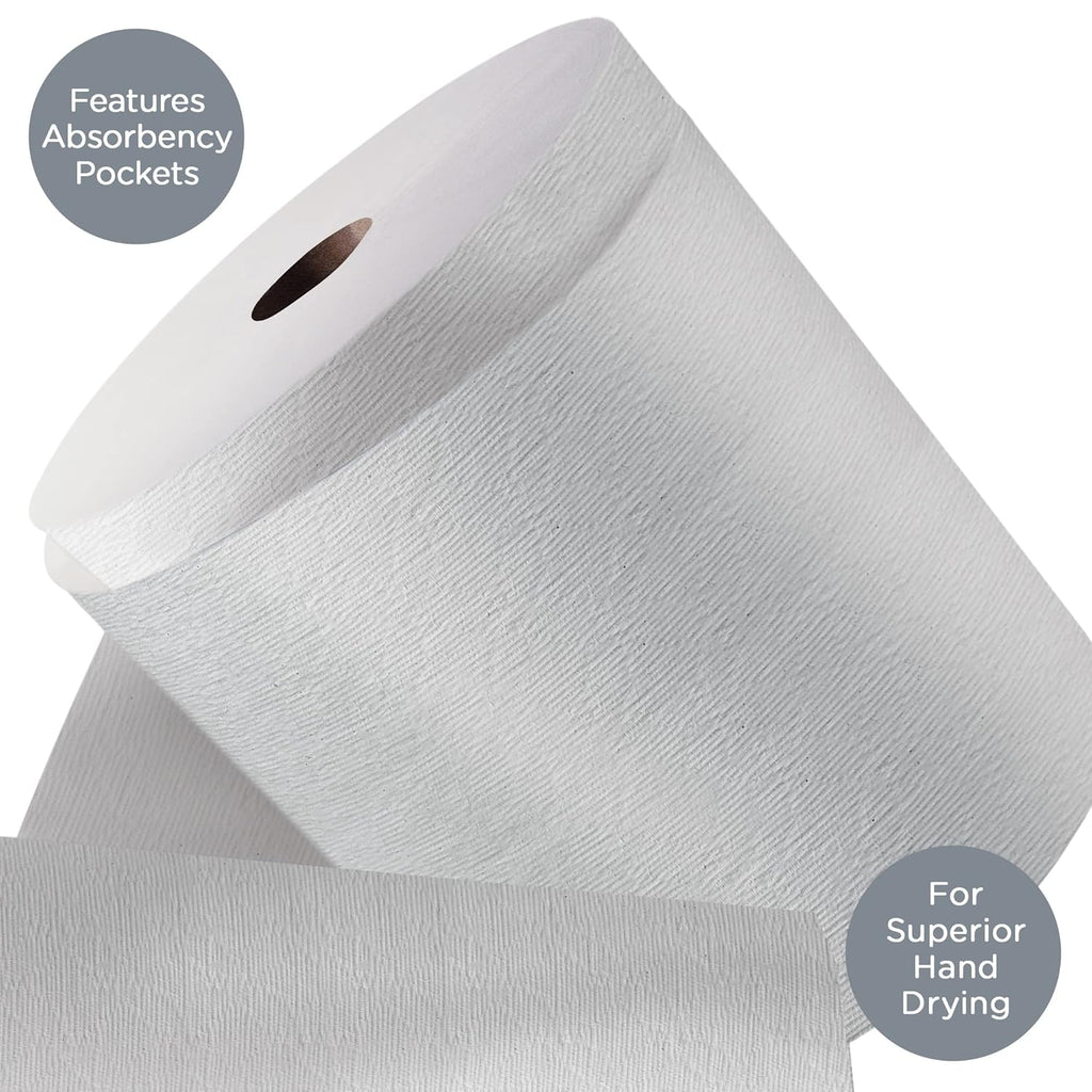 White Hard Roll Paper Towels 12 Rolls M871863
