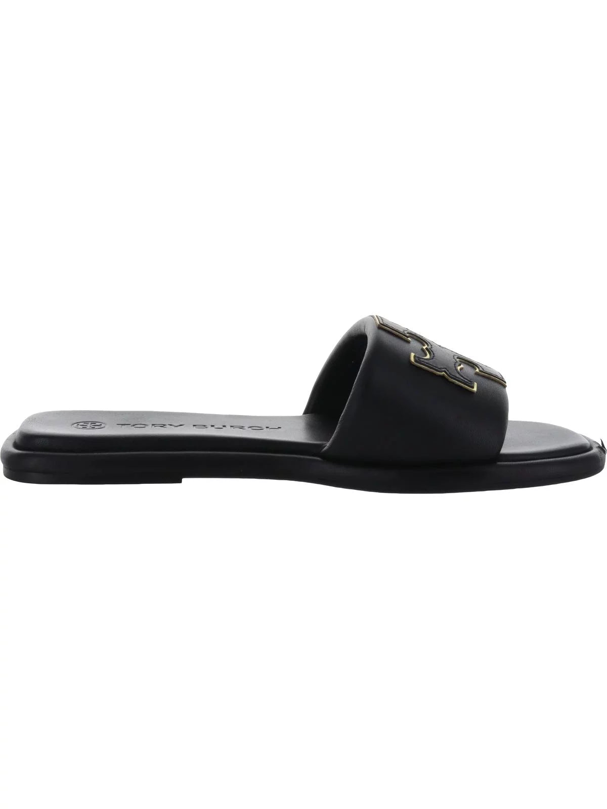 Women's Leather Flat Slide Sandals R180