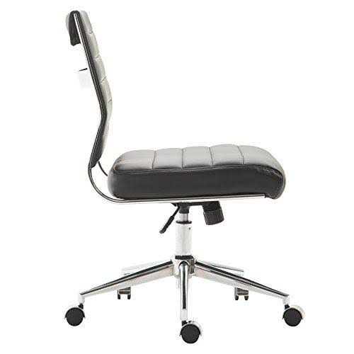 Black Vegan Leather Task Chair E16458