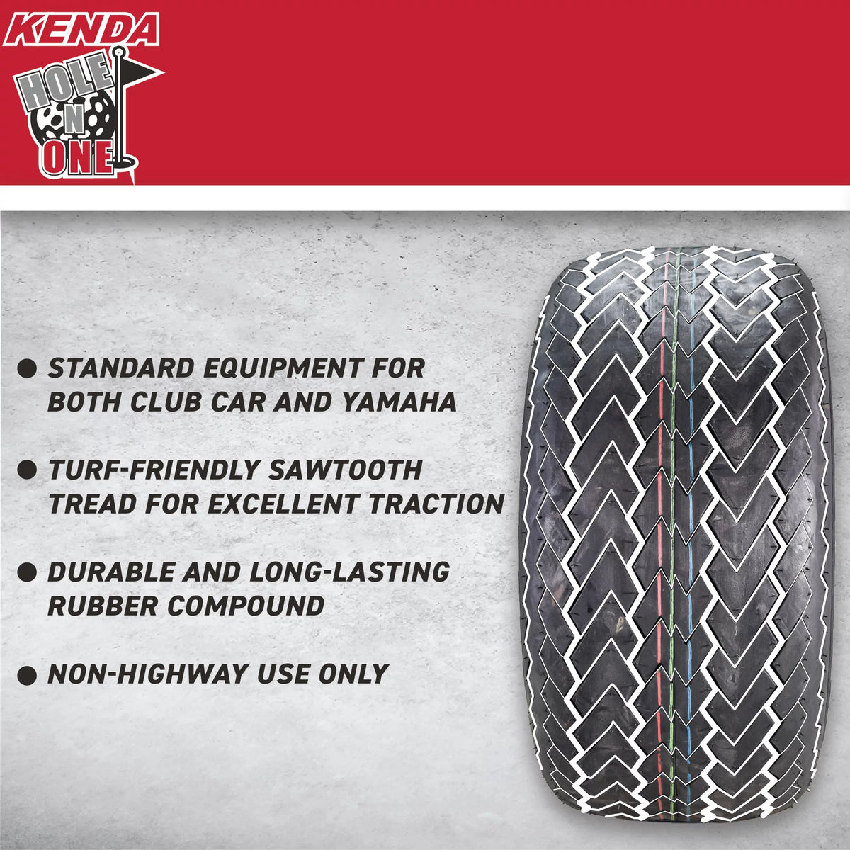 18x8.5-8 4 Ply Tubeless Golf Cart Turf Tires 4 Pack O4946