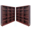 72" Tall 15-Shelf Triple Wide Wood Bookcase Set of 2 Q602